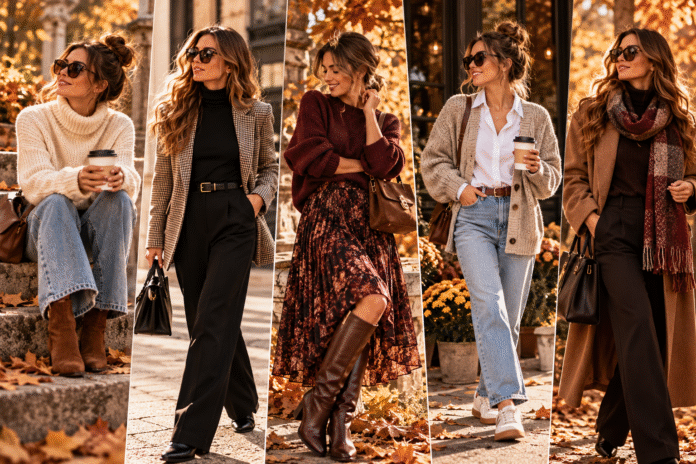 Jesenný módny lookbook v piatich outfitoch